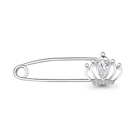 Булавка Аквамарин - Серебро 925, Фианит (арт. 72689А.5)