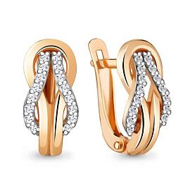 Серьги Аквамарин - Серебро 925, Фианит (арт. 48352А.6)