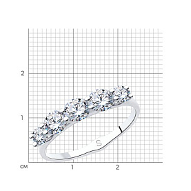 Кольцо SOKOLOV - Серебро 925, Фианит (арт. 94013012)
