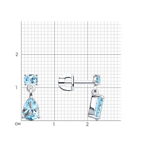 Серьги SOKOLOV - Серебро 925, Топаз (арт. 92022553)