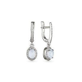 Серьги Дар - Серебро 925, Лунный камень, Фианит (арт. С-3803рк43600)