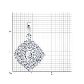 Подвеска Diamant - Серебро 925, Фианит (арт. 94-130-02397-1)