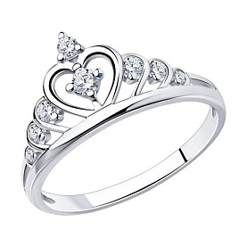 Кольцо SOKOLOV - Серебро 925, Фианит (арт. 94011483)