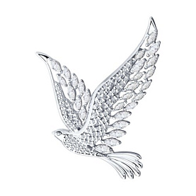 Брошь SOKOLOV - Серебро 925, Фианит (арт. 94040327)