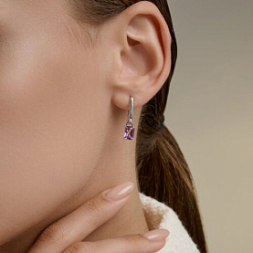 Серьги SOKOLOV - Серебро 925, Аметист (арт. 92023255)