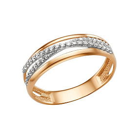 Кольцо ЮФ Династия - Золото 585, Фианит (арт. 015311-1102)