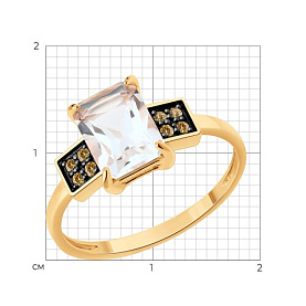 Кольцо Diamant - Золото 585, Горный хрусталь (арт. 51-310-02948-1)