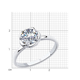 Кольцо SOKOLOV - Серебро 925, Фианит (арт. 94012957)