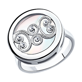 Кольцо SOKOLOV - Серебро 925, Перламутр (арт. 94012049)