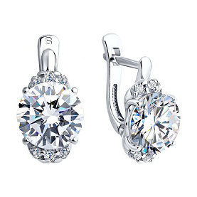 Серьги SOKOLOV - Серебро 925, Фианит (арт. 94025224)