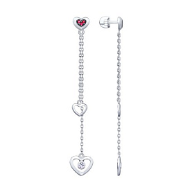 Серьги SOKOLOV - Серебро 925, Фианит (арт. 94023096)