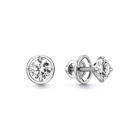 Серьги Дар - Серебро 925, Синтетический муассанит (арт. С-2449рс1612800)