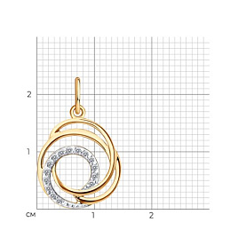 Подвеска Diamant - Золото 585, Фианит (арт. 51-130-01371-1)