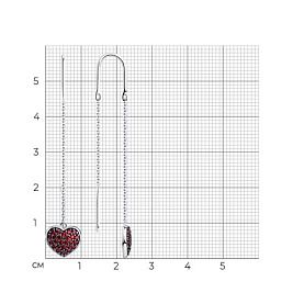 Серьги Diamant - Серебро 925, Синтетический рубин (арт. 94-120-01017-1)