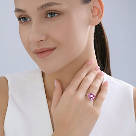 Кольцо SOKOLOV - Серебро 925, Жемчуг имитация, Эмаль (арт. 94014697)