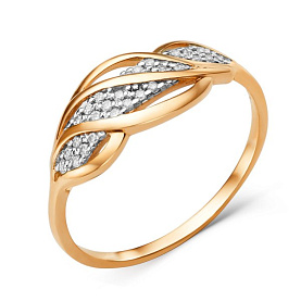 Кольцо ЮФ Династия - Золото 585, Фианит (арт. 001851-1102)