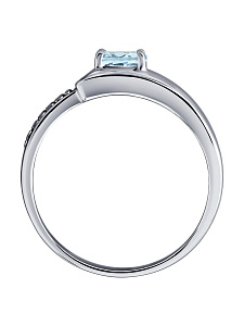 Кольцо SOKOLOV - Серебро 925, Топаз, Фианит (арт. 92014949)