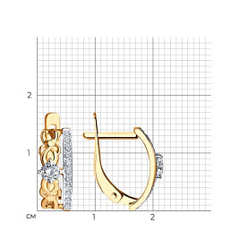 Серьги SOKOLOV - Золото 375, Фианит (арт. 027235-4)