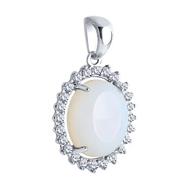 Подвеска SOKOLOV - Серебро 925, Опалит, Фианит (арт. 83030323)