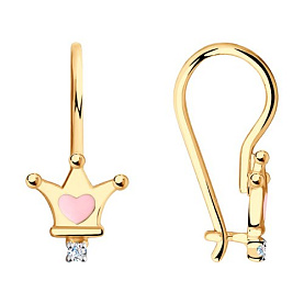 Серьги Diamant - Золото 585, Фианит (арт. 51-120-00685-1)