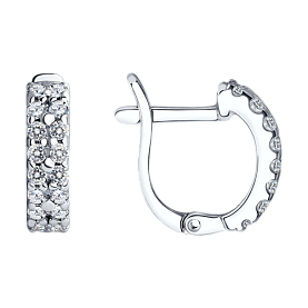 Серьги SOKOLOV - Серебро 925, Фианит (арт. 94021914)