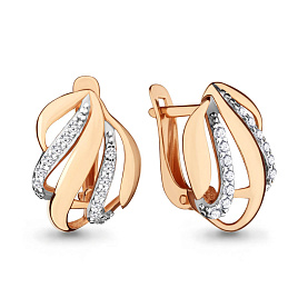 Серьги Аквамарин - Серебро 925, Фианит (арт. 42139А.6)