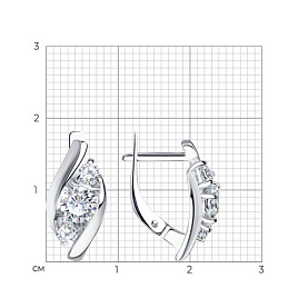 Серьги SOKOLOV - Серебро 925, Фианит (арт. 94025669)