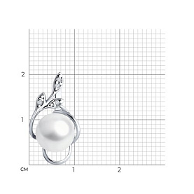 Подвеска SOKOLOV - Серебро 925, Жемчуг культивированный, Фианит (арт. 92030791)