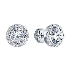 Серьги Diamant - Золото 585, Фианит (арт. 52-122-02352-1)