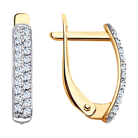 Серьги SOKOLOV - Золото 585, Фианит (арт. 027265)