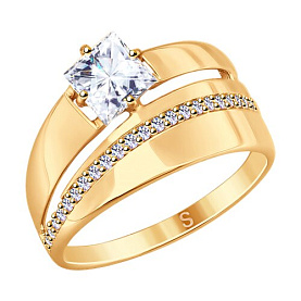 Кольцо SOKOLOV - Серебро 925, Фианит (арт. 93010782)