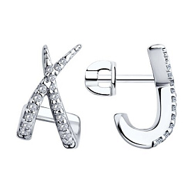 Серьги SOKOLOV - Серебро 925, Фианит (арт. 94026757)