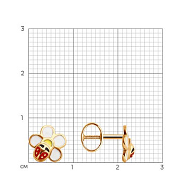 Серьги SOKOLOV - Золото 585, Эмаль (арт. 0200264)