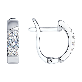 Серьги SOKOLOV - Серебро 925, Фианит (арт. 94021912)