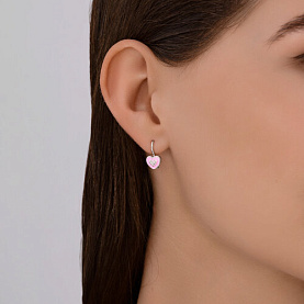 Серьги Diamant - Серебро 925, Фианит, Эмаль (арт. 94-120-02220-1)