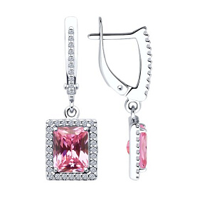 Серьги SOKOLOV - Серебро 925, Фианит (арт. 94026754)