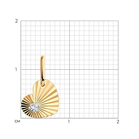 Подвеска SOKOLOV - Золото 585, Фианит (арт. 031475)