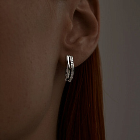 Серьги SOKOLOV - Серебро 925, Фианит (арт. 94023463)