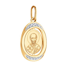 Подвеска Diamant - Золото 585, Фианит (арт. 51-132-02855-5)