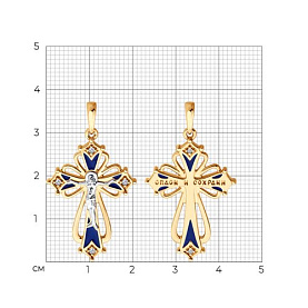 Подвеска Diamant - Серебро 925, Фианит, Эмаль (арт. 93-131-02243-1)