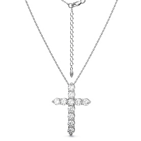 Колье Дар - Серебро 925, Синтетический муассанит (арт. Кц-2507рс16128)