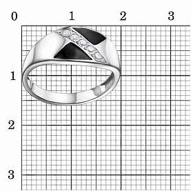 Кольцо Красная пресня - Серебро 925, Фианит (арт. 23814896Пл)