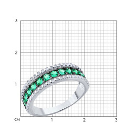 Кольцо SOKOLOV - Серебро 925, Фианит (арт. 94014457)