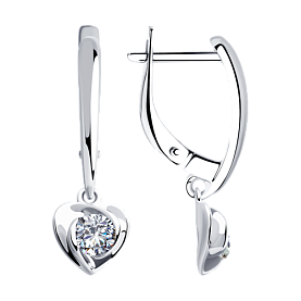 Серьги SOKOLOV - Серебро 925, Фианит (арт. 94023285)