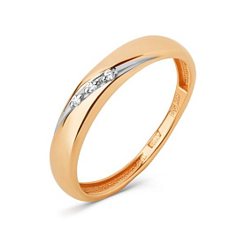 Кольцо ЮФ Династия - Золото 585, Фианит (арт. 019271-1102)