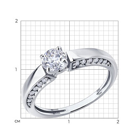 Кольцо Diamant - Серебро 925, Фианит (арт. 94-110-02129-1)