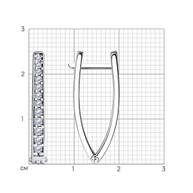 Серьги SOKOLOV - Серебро 925, Фианит (арт. 94025110)