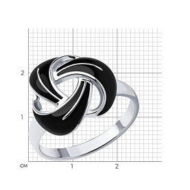 Кольцо Diamant - Серебро 925, Эмаль (арт. 94-110-01658-1)