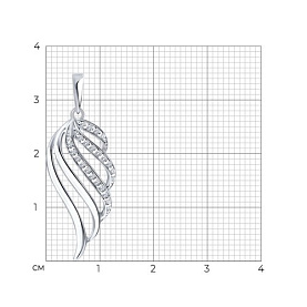 Подвеска Diamant - Серебро 925, Фианит (арт. 94-130-00195-1)