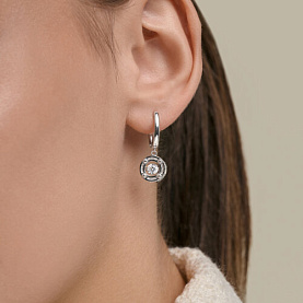 Серьги SOKOLOV - Серебро 925, Бриллианит (арт. 94027760)